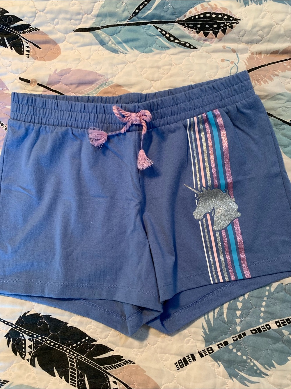 wonder nation Light Blue Kids' Elastic Waist Shorts